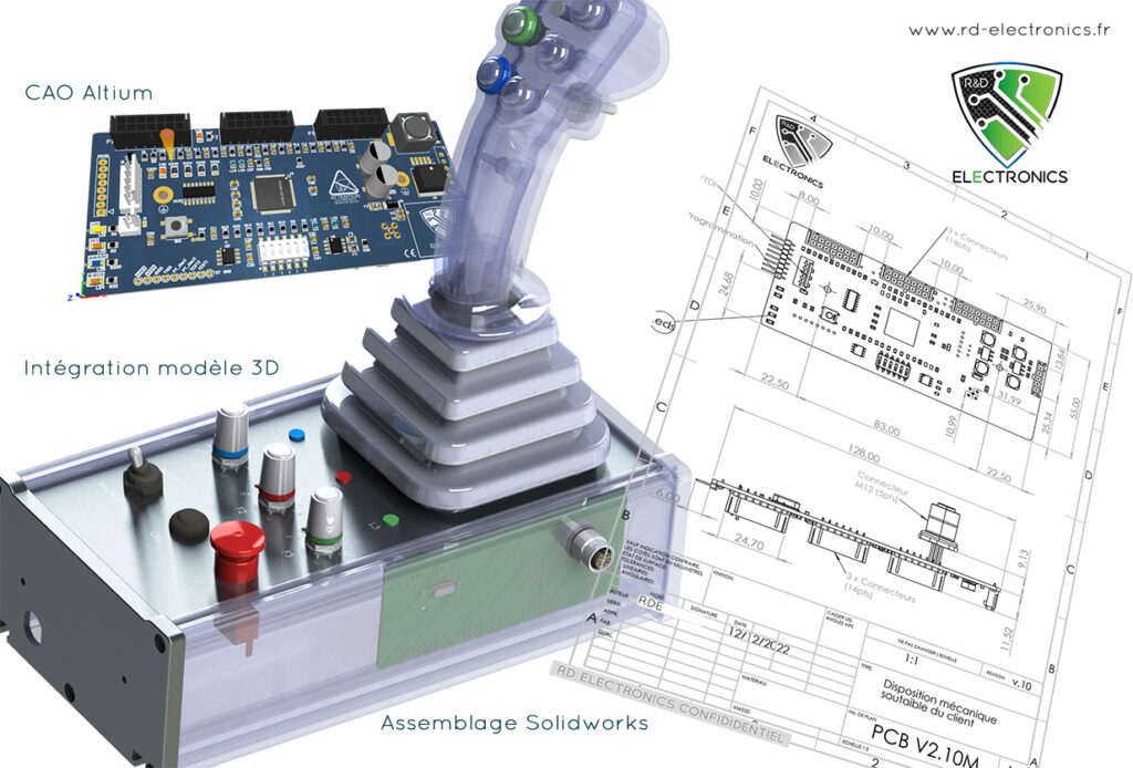 Joystick commande électrique dans l'agriculture.